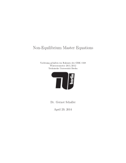 Non-Equilibrium Master Equations