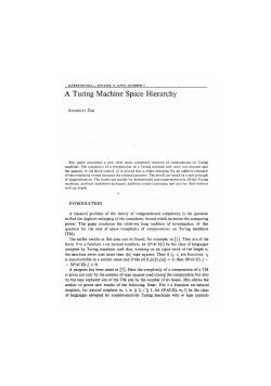 A Turing Machine Space Hierarchy