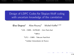 Design of LDPC Codes for Slepian-Wolf coding with