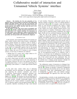 Collaborative model of interaction and Unmanned Vehicle Systems