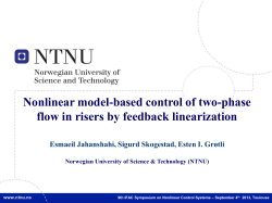 Nonlinear model-based control of two