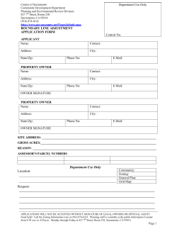 Boundary Line Adjustment Application Form