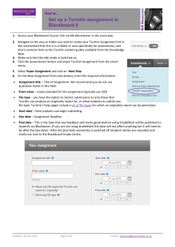 Set up a Turnitin assignment in Blackboard 9
