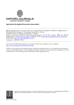 Measuring Returns to an Innovation in an Imperfectly Competitive