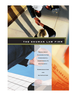 Brochure - Shuman Law Firm