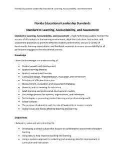 Learning, Accountability, and Assessment