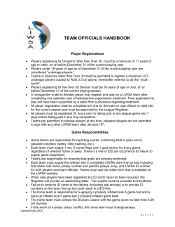 TEAM OFFICIALS HANDBOOK