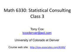 Statistical Consulting