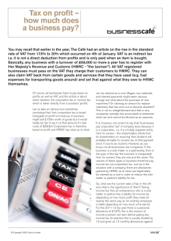Tax on profit &ndash; how much does a business pay?