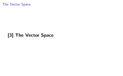 The Vector Space - Coding The Matrix