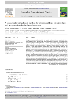 A second order virtual node method for elliptic problems with
