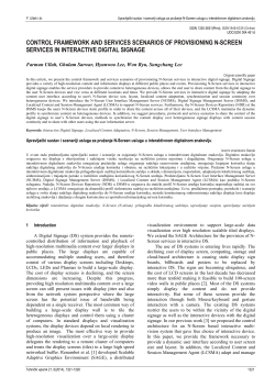 control framework and services scenarios of provisioning n