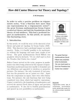 How did Cantor Discover Set Theory and Topology?