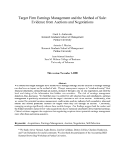 Target Firm Earnings Management and the Method of Sale