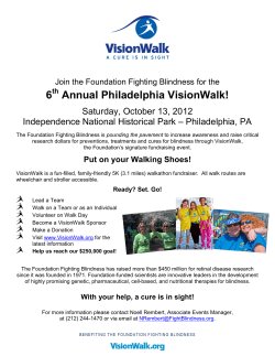 6 Annual Philadelphia VisionWalk!