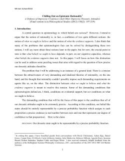 And Other Imprecise Doxastic Attitudes