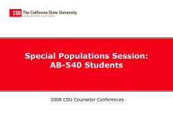 AB-540 Students - California State University
