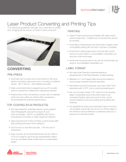 Laser Product Converting and Printing Tips