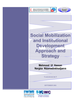 Social Mobilization and Institutional Development