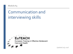 see module on communication skills A3