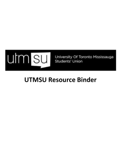 UTMSU Resource binder
