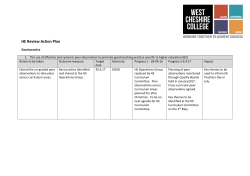 HE Review Action Plan Good practice The use of effective and