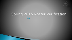 Teacher Roster Verification