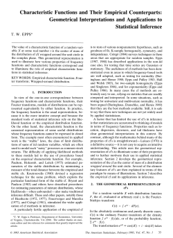 Characteristic Functions and Their Empirical Counterparts