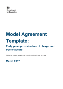 Model Agreement Template
