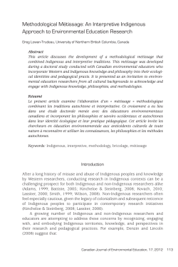 An interpretive Indigenous approach to environmental education