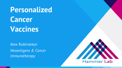 Personalized Cancer Vaccines