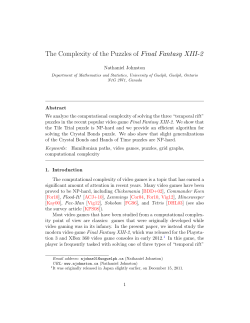 The Complexity of the Puzzles of Final Fantasy XIII-2