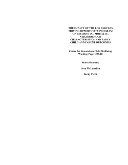 the impact of the los angeles moving opportunity program on