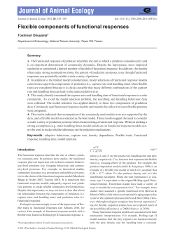 Flexible components of functional responses