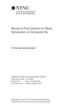 Reuse of Past Games for Move Generation in Computer Go