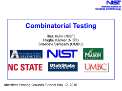Combinatorial Testing