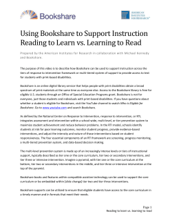 reading to learn.
