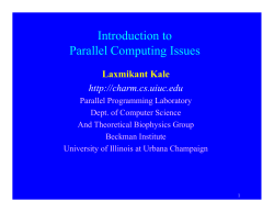 Introduction to Parallel Computing Issues