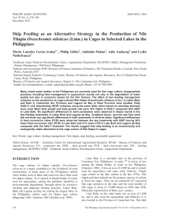 Skip Feeding as an Alternative Strategy in the Production of Nile