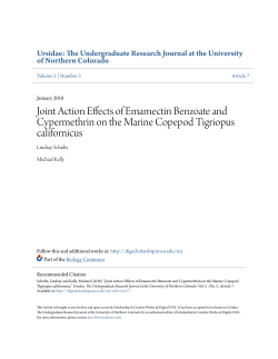 Joint Action Effects of Emamectin Benzoate and Cypermethrin on