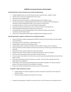 GSWPGA Tournament Director Job Description