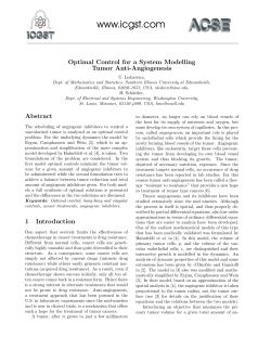 Optimal control for a system modelling tumor anti-angiogenesis