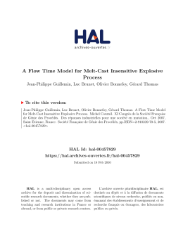 A Flow Time Model for Melt-Cast Insensitive Explosive Process