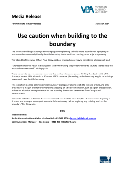 Use caution when building to the boundary