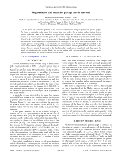 Ring structures and mean first passage time in networks