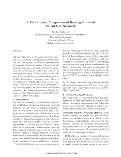 A performance comparison of routing protocols for ad hoc networks
