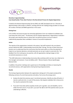 Diversity in Apprenticeships Case Study Number Three: Best