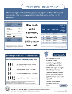 How much will a 8-payment, bi-weekly, $500 payday loan cost?