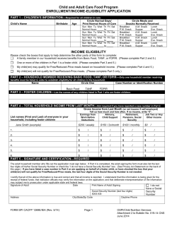 Enrollment/Income-Eligibility Application