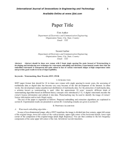 A. Watermark embedding algorithm